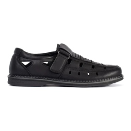 Chaussures ouvertes des hommes noirs le noir 1