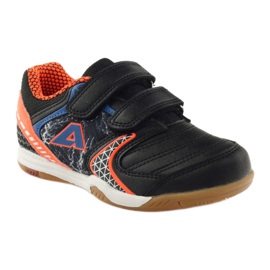 Baskets d'intérieur American Club ADI 170620 noir, orange, bleu le noir blanche 1