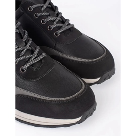 Dentelle -up hommes de cuir écologique noir 1