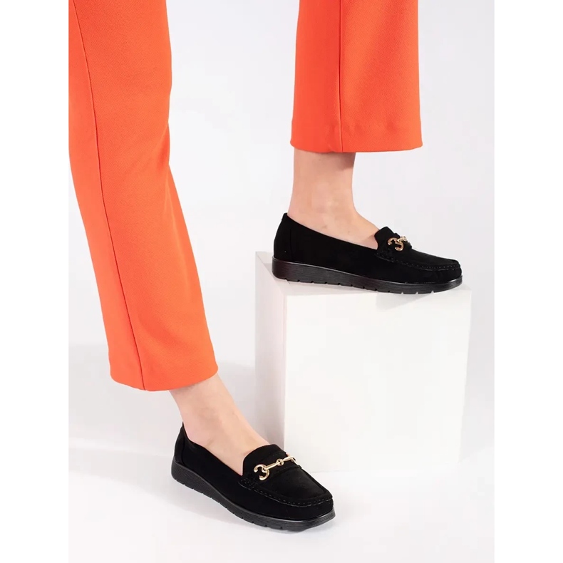 Seastar Mocassins en daim des femmes noires le noir 2