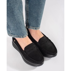 Goodin Mocassins en daim sur une semelle noire épaisse 3