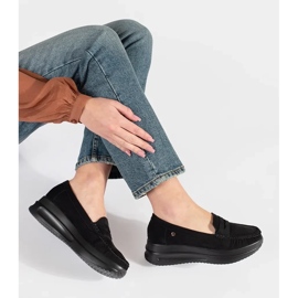 Goodin Mocassins en daim sur une semelle noire épaisse 4