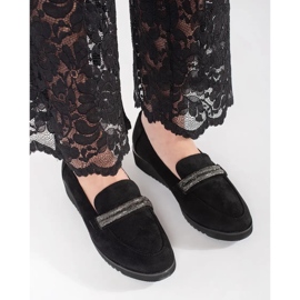 Goodin Mocassins en daim noir le noir 5