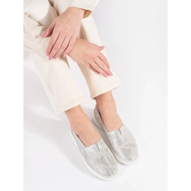 Goodin Chaussures en argent en cuir naturel 2