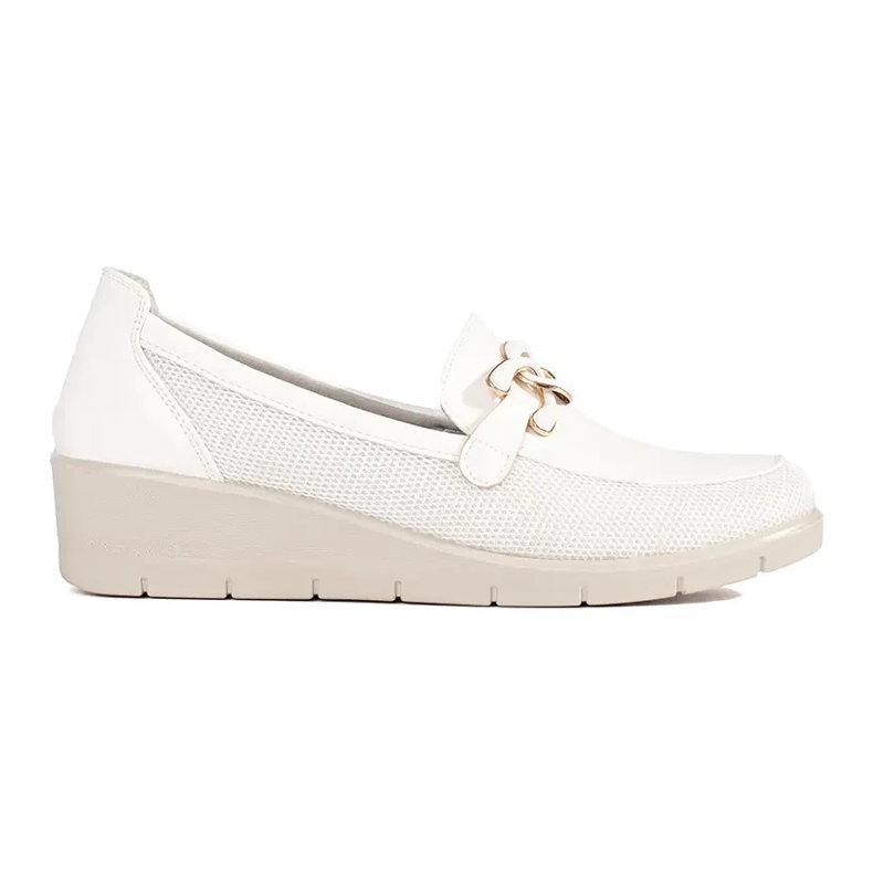 Seastar Chaussures de coin blanc avec une chaîne décorative 1
