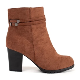 Goodin Bottines en daim marron brun 1