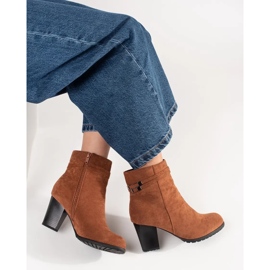 Goodin Bottines en daim marron brun 2