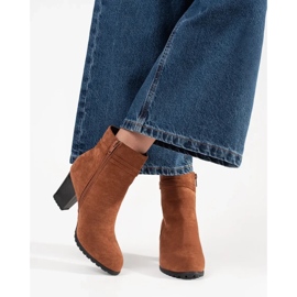 Goodin Bottines en daim marron brun 4