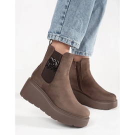 Goodin Boots bruns en daim tasse 3