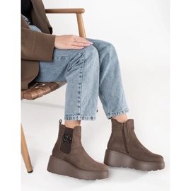 Goodin Boots bruns en daim tasse 2