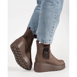 Goodin Boots bruns en daim tasse 4
