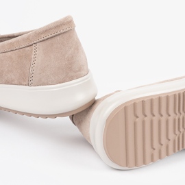 Goodin Mocassins beige en cuir naturel 1 Goodin Mocassins beige en cuir naturel 1