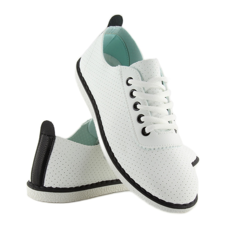 Baskets femme blanches L-6 Noir 1