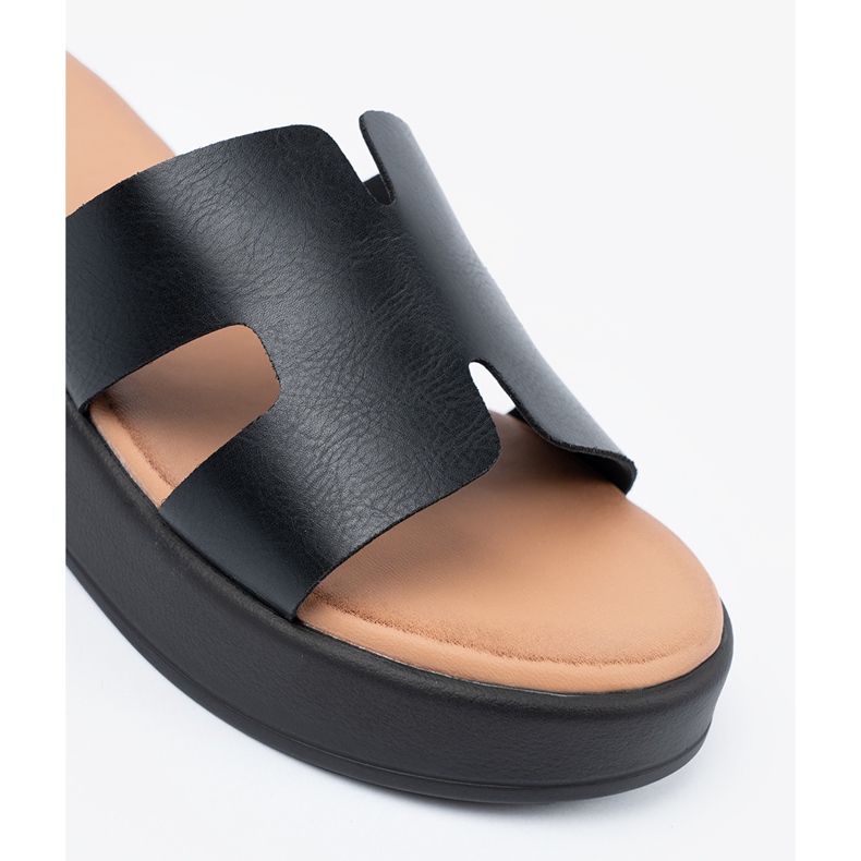 Seastar Slippers de la plate-forme noire pour femmes 2