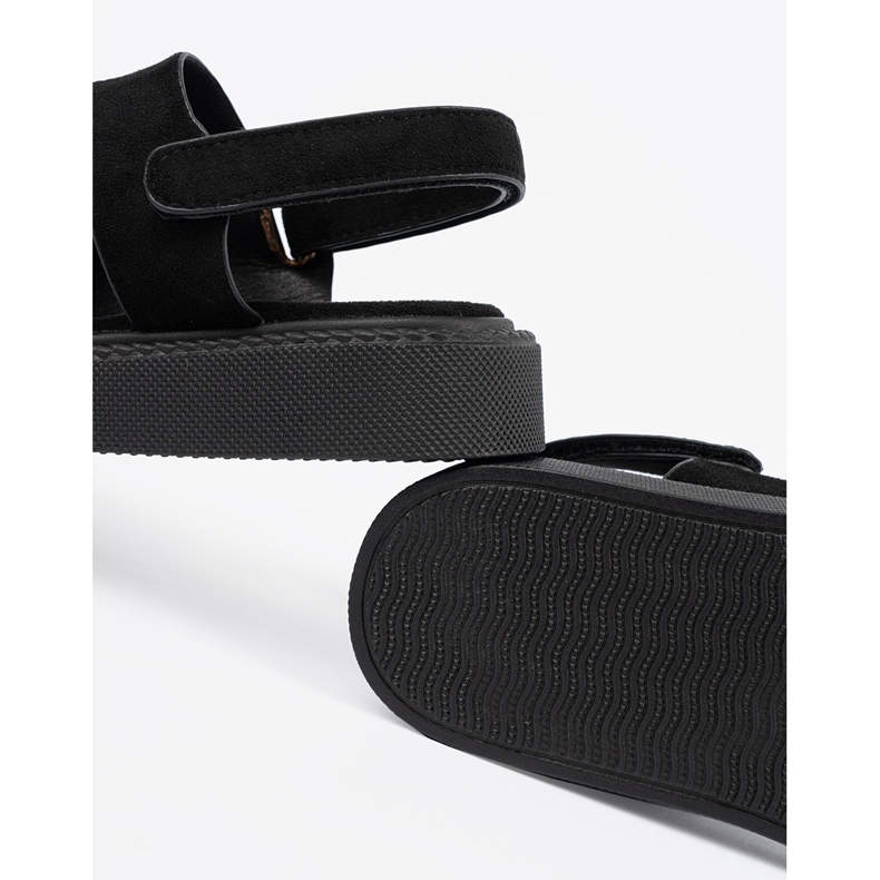 Seastar Sandales noires sur la plate-forme avec découpes 2