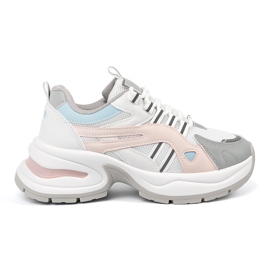 Chaussures de sport pour femmes pastel sur la plate-forme rose 2