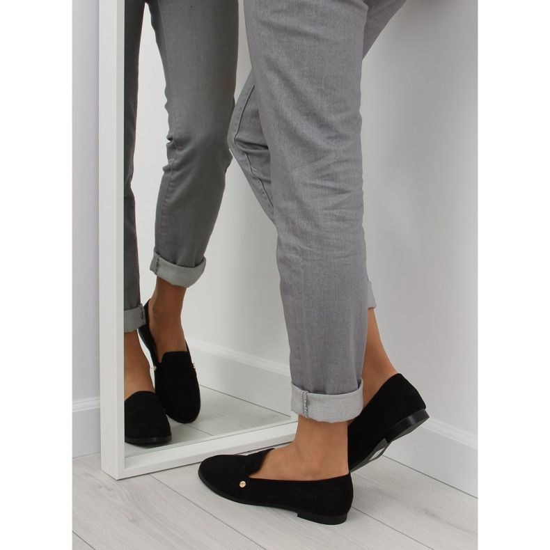Noir Mocassins noirs pour femme T298 Noir 2