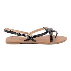 Sandales plates noires le noir 2