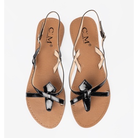 Sandales plates noires le noir 1