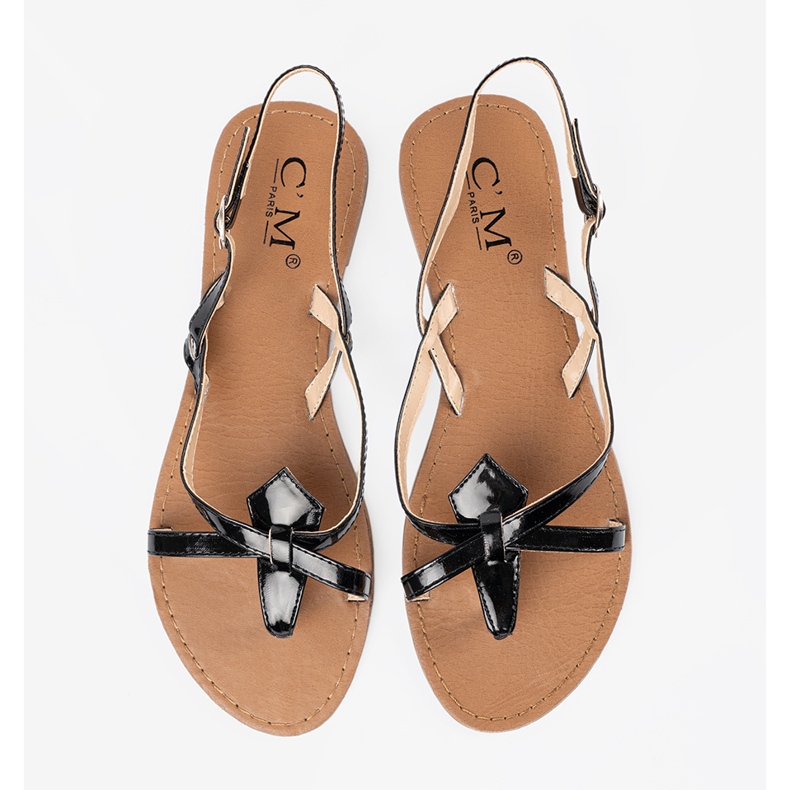 Sandales plates noires 1