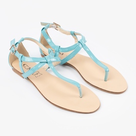 Sandales bleues de style bleu pour femmes 5