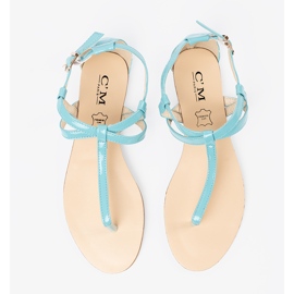 Sandales bleues de style bleu pour femmes 4