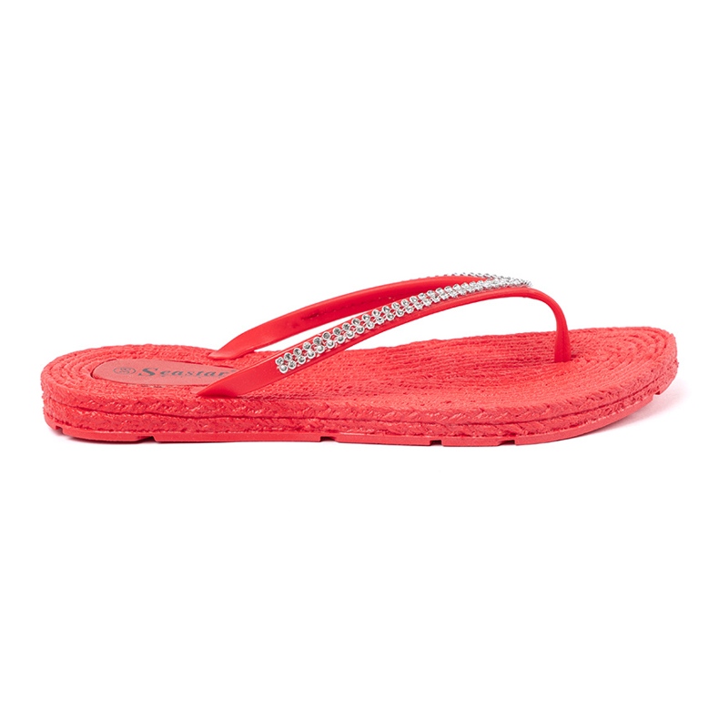 Seastar Flip rouge -flops avec zircons 2
