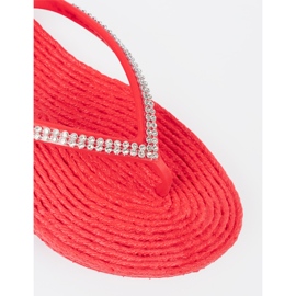 Seastar Flip rouge -flops avec zircons 5