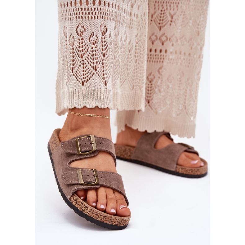 Inna Sole en liège avec des pinces à volonté sombre beige 2