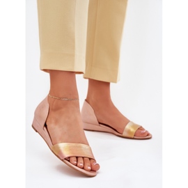 Sandales en cuir Maciejka 01971-72 Or rose 2