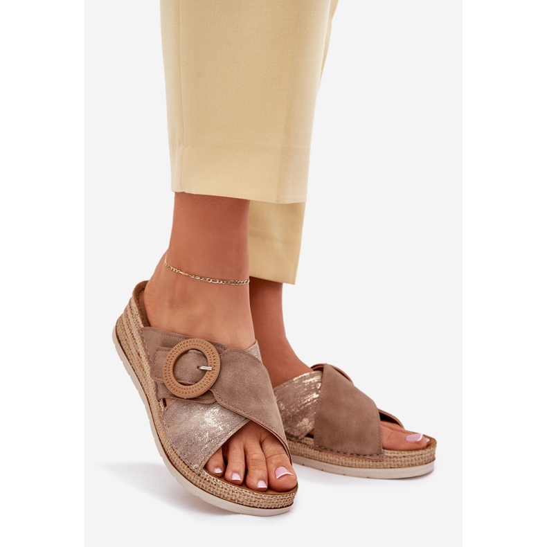 Cales féminines avec un Brown Decorative Inblu RV000012. brun 1