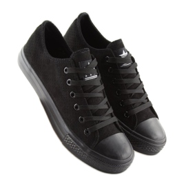 Baskets en daim noir pour femmes G-94 noir 1