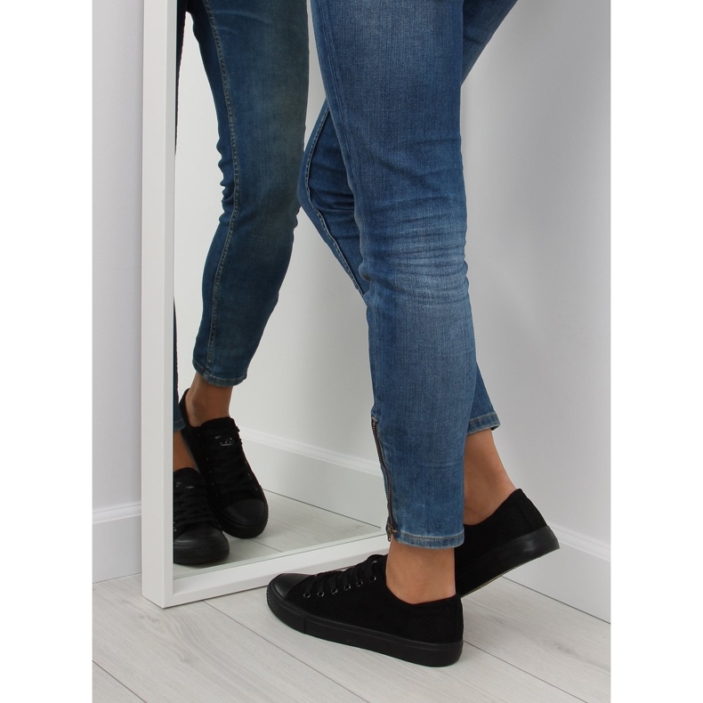 Baskets en daim noir pour femmes G-94 noir 2