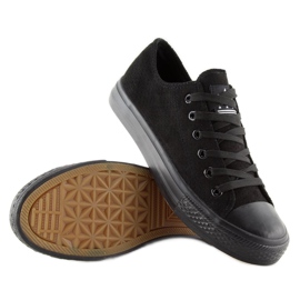 Baskets en daim noir pour femmes G-94 noir le noir 3