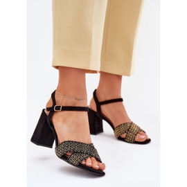 Sandales Pour Femmes Sur Un Talon Haut Noir le noir 2