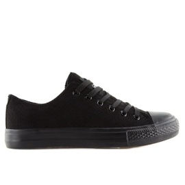 Baskets en daim noir pour femmes G-94 noir le noir 5