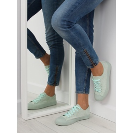 Baskets pour femmes en daim vert G-94 vert 3