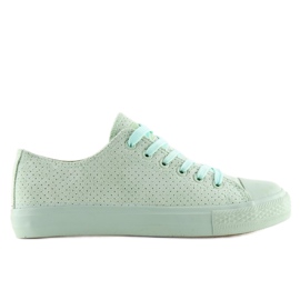 Baskets pour femmes en daim vert G-94 vert 4