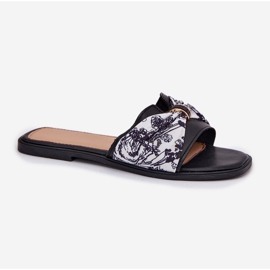 Les tongs des femmes à thèmes plates avec un arc noir le noir 4