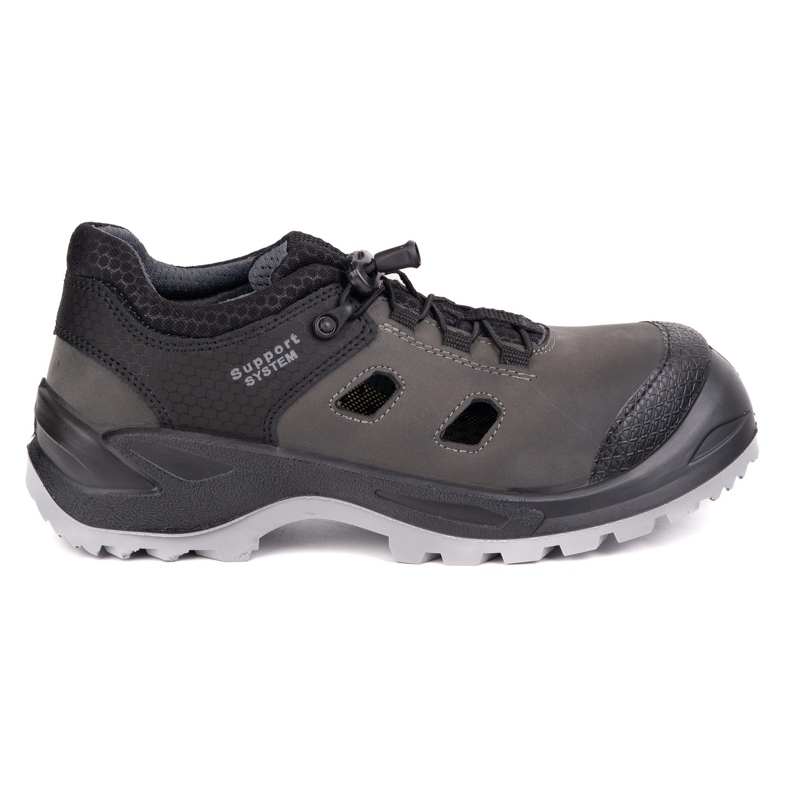 Fagum-Stomil Sandales en cuir masculin Techwork 1164p S1 SR Gray gris 2