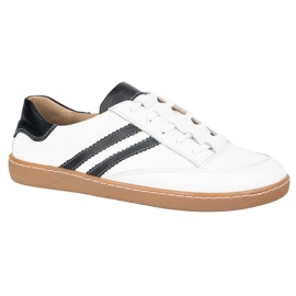 Sneakers Barefoot Kaia Olivier White en cuir Kaia Olivier avec noir blanc 1