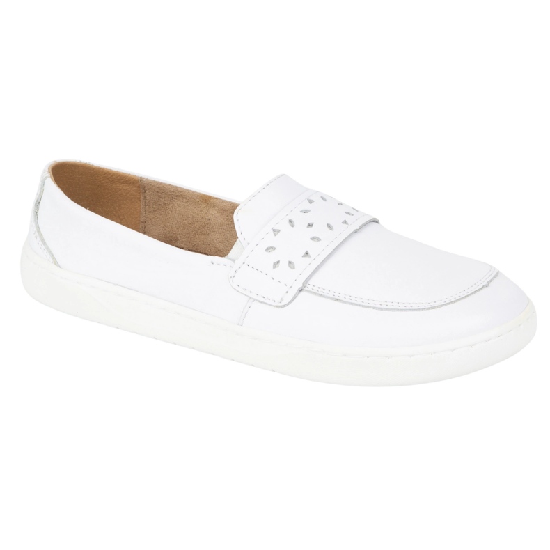 Olivier Mandards Inga aux pieds nus pour femmes avec un large blanc polonais avant blanc 1