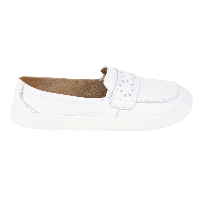 Olivier Mandards Inga aux pieds nus pour femmes avec un large blanc polonais avant blanc 2