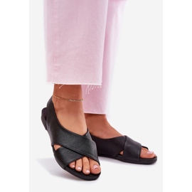 Zazoo 40407 Sandales en cuir noir pour femmes le noir 1 Zazoo 40407 Sandales en cuir noir pour femmes le noir 1