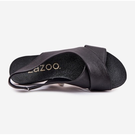Zazoo 40407 Sandales en cuir noir pour femmes le noir 2
