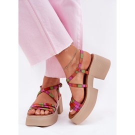 Sandales en cuir pour femmes Maciejka 06990-39 Multikolor multicolore 5