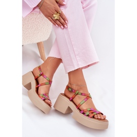 Sandales en cuir pour femmes Maciejka 06990-39 Multikolor multicolore 7