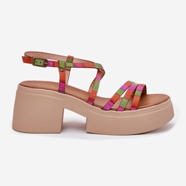 Sandales en cuir pour femmes Maciejka 06990-39 Multikolor multicolore 8