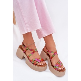 Sandales en cuir pour femmes Maciejka 06990-39 Multikolor multicolore 9