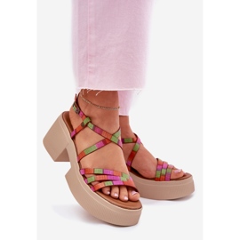 Sandales en cuir pour femmes Maciejka 06990-39 Multikolor multicolore 1